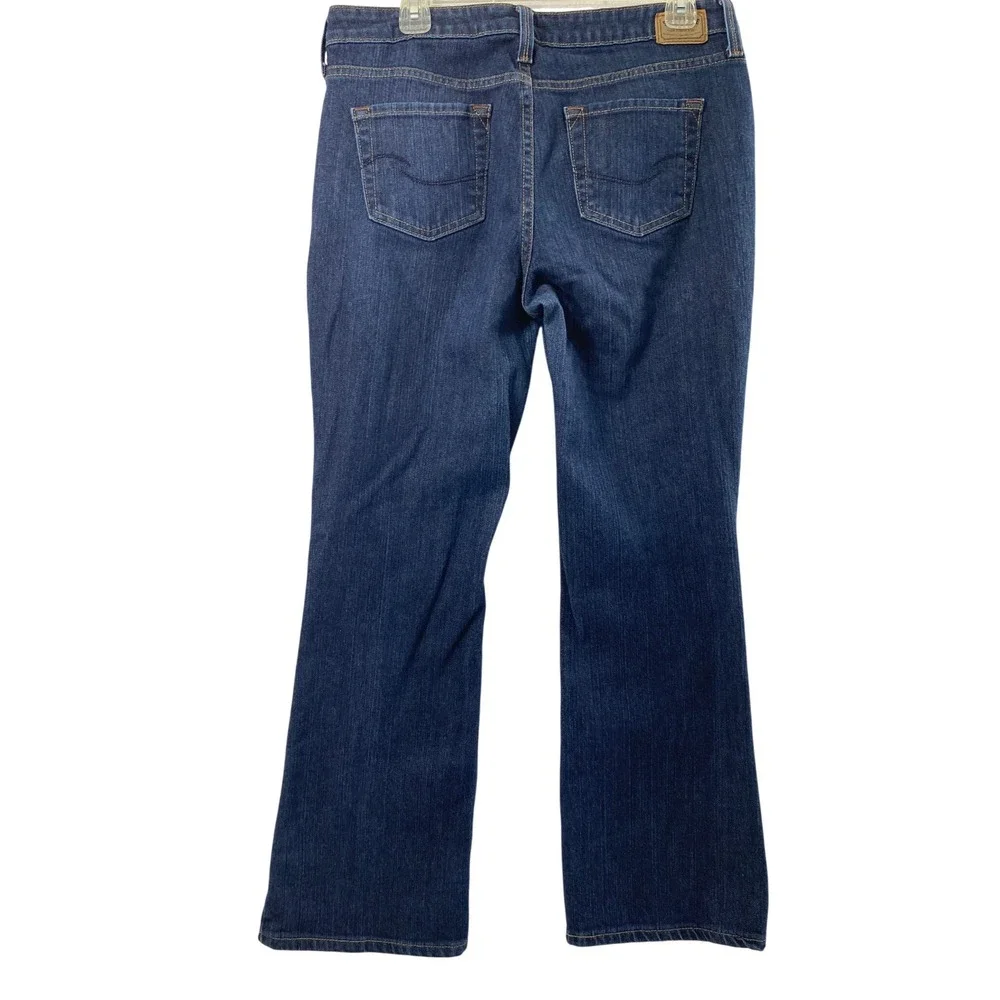 Levi Strauss‎ Signature Jeans Women 12 Low Rise Bootcut Dark Wash Denim